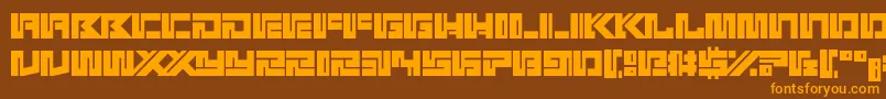 Kotoba Font – Orange Fonts on Brown Background