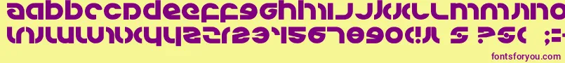 kovacs Font – Purple Fonts on Yellow Background