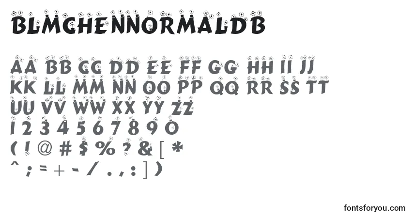 Schriftart BlMchenNormalDb – Alphabet, Zahlen, spezielle Symbole
