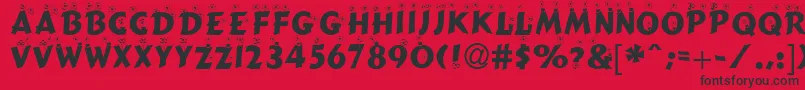 BlMchenNormalDb Font – Black Fonts on Red Background