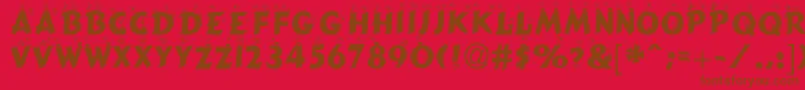 BlMchenNormalDb Font – Brown Fonts on Red Background