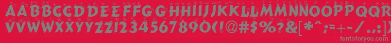 フォントBlMchenNormalDb – 赤い背景に灰色の文字