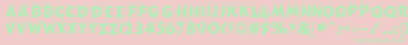 BlMchenNormalDb Font – Green Fonts on Pink Background