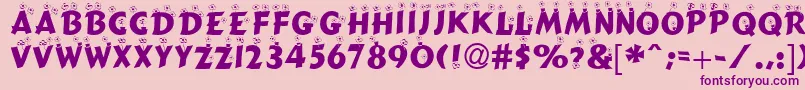 BlMchenNormalDb Font – Purple Fonts on Pink Background