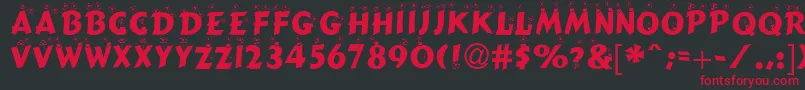 BlMchenNormalDb Font – Red Fonts on Black Background
