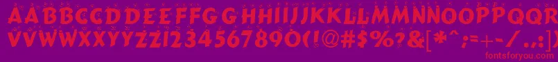 BlMchenNormalDb Font – Red Fonts on Purple Background