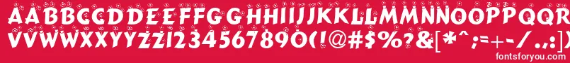 BlMchenNormalDb Font – White Fonts on Red Background