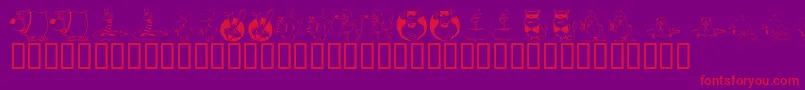 KR All Smiles Font – Red Fonts on Purple Background