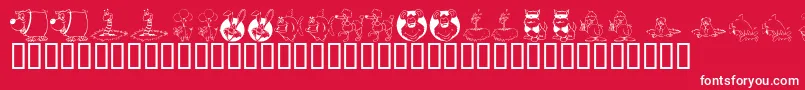 KR All Smiles Font – White Fonts on Red Background