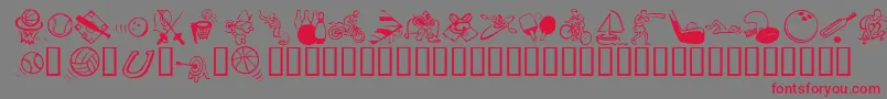 KR All Sport Font – Red Fonts on Gray Background