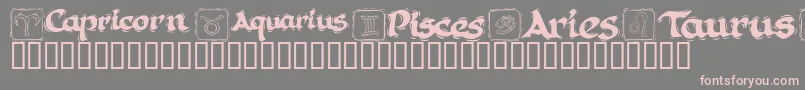 KR Astro 1 Font – Pink Fonts on Gray Background