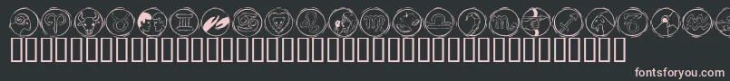 KR Astro 2 Font – Pink Fonts on Black Background