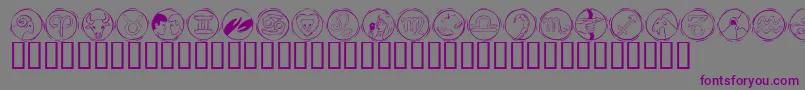 KR Astro 2 Font – Purple Fonts on Gray Background