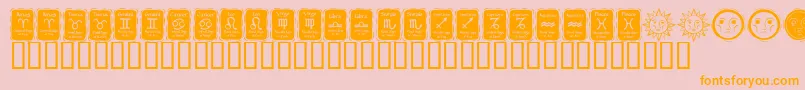 Police KR Astro 3 – polices orange sur fond rose
