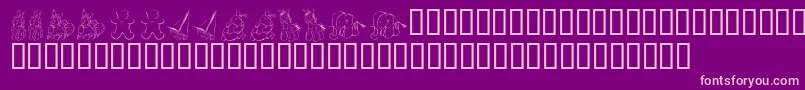 KR Babys Favorites Font – Pink Fonts on Purple Background