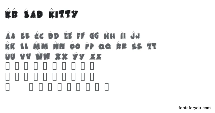 Шрифт KR Bad Kitty – алфавит, цифры, специальные символы