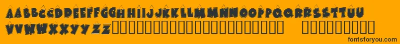 KR Bad Kitty Font – Black Fonts on Orange Background