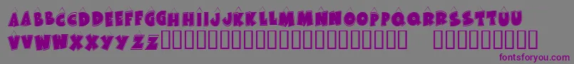 KR Bad Kitty-fontti – violetit fontit harmaalla taustalla
