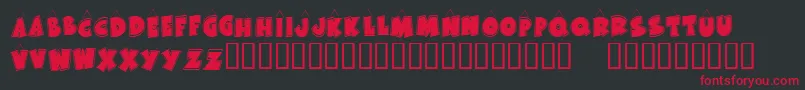 KR Bad Kitty Font – Red Fonts on Black Background
