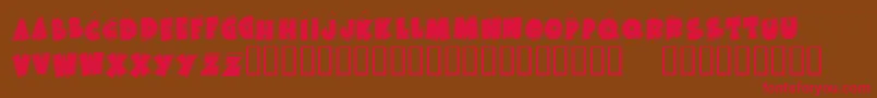 KR Bad Kitty Font – Red Fonts on Brown Background