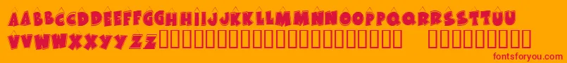 KR Bad Kitty Font – Red Fonts on Orange Background