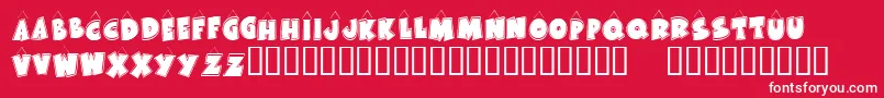 KR Bad Kitty Font – White Fonts on Red Background