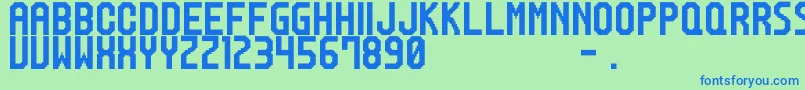 M20 Font – Blue Fonts on Green Background