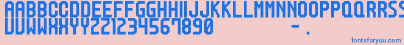 M20 Font – Blue Fonts on Pink Background