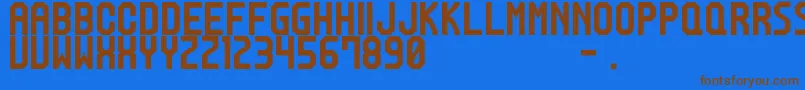 M20 Font – Brown Fonts on Blue Background