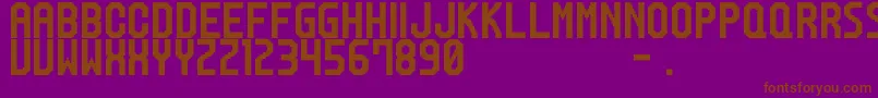 M20 Font – Brown Fonts on Purple Background