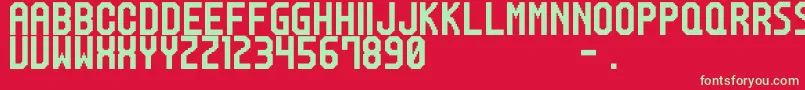 M20 Font – Green Fonts on Red Background