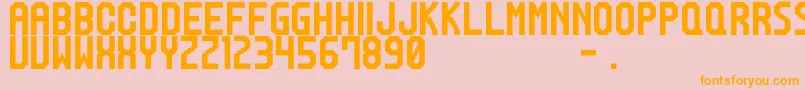 M20 Font – Orange Fonts on Pink Background
