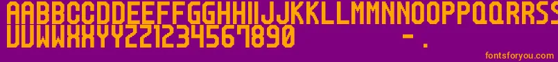 M20 Font – Orange Fonts on Purple Background
