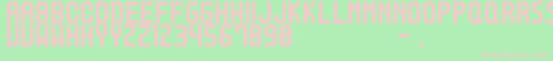 M20 Font – Pink Fonts on Green Background