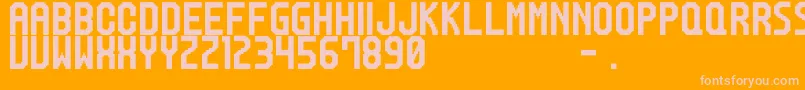M20 Font – Pink Fonts on Orange Background