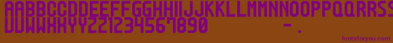 M20 Font – Purple Fonts on Brown Background