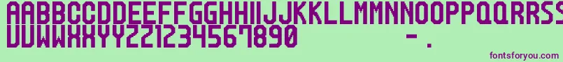 M20 Font – Purple Fonts on Green Background