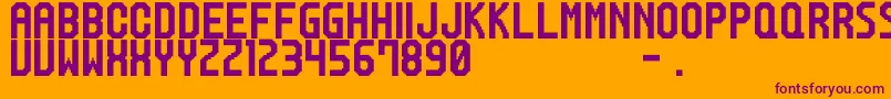 M20 Font – Purple Fonts on Orange Background