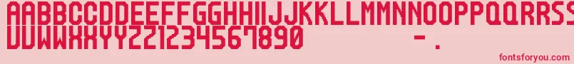 M20 Font – Red Fonts on Pink Background