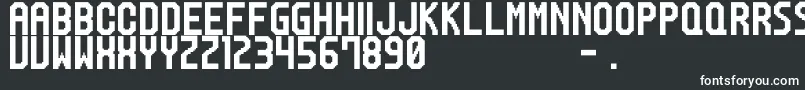 M20 Font – White Fonts on Black Background