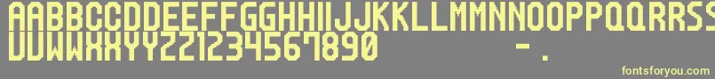 M20 Font – Yellow Fonts on Gray Background