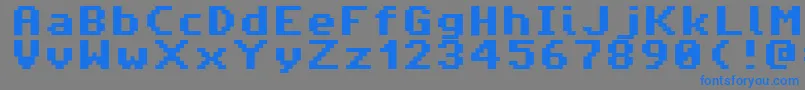 Amiga4everPro Font – Blue Fonts on Gray Background