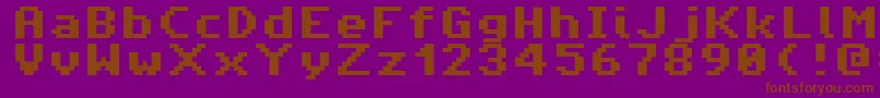 Amiga4everPro Font – Brown Fonts on Purple Background