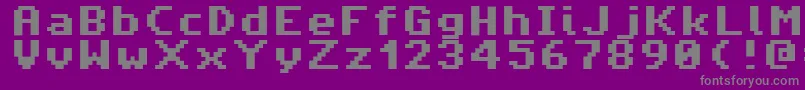 Amiga4everPro Font – Gray Fonts on Purple Background