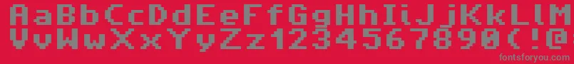 Fonte Amiga4everPro – fontes cinzas em um fundo vermelho