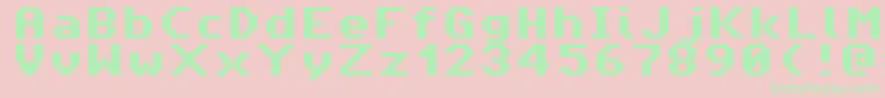 Amiga4everPro Font – Green Fonts on Pink Background