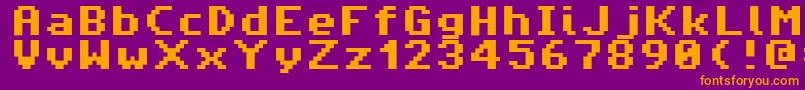 fuente Amiga4everPro – Fuentes Naranjas Sobre Fondo Morado