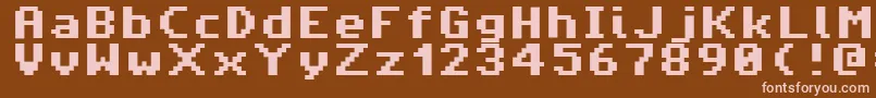 Amiga4everPro Font – Pink Fonts on Brown Background