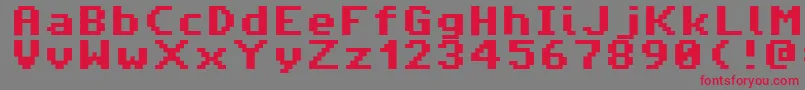 Amiga4everPro Font – Red Fonts on Gray Background