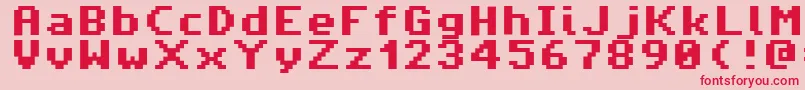 Amiga4everPro Font – Red Fonts on Pink Background